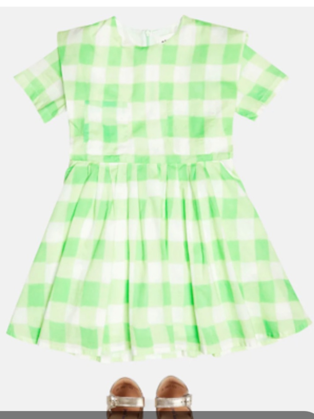 Morley girls green checkered dress